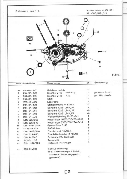 Arbeiten am Zweitaktmotor KS175 Typ521-500